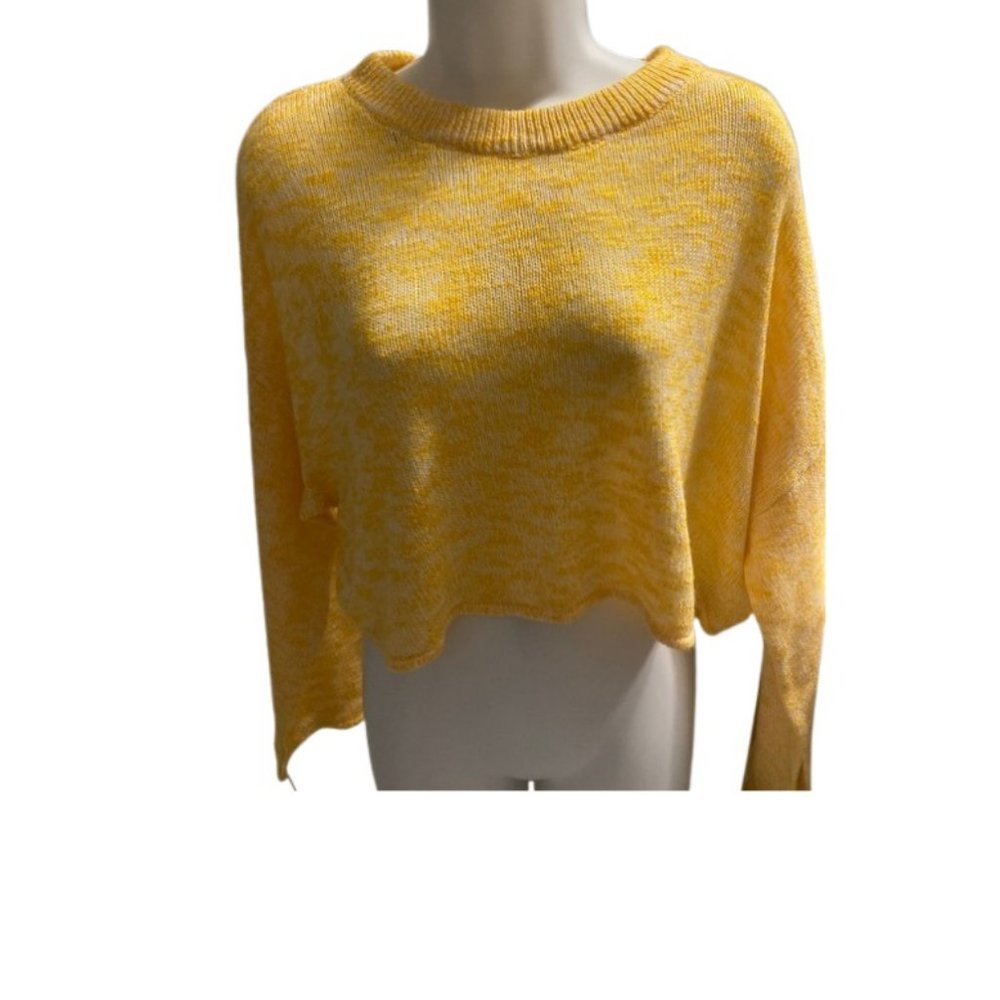H&M Cropped Orange Bell Sleeve Sweater